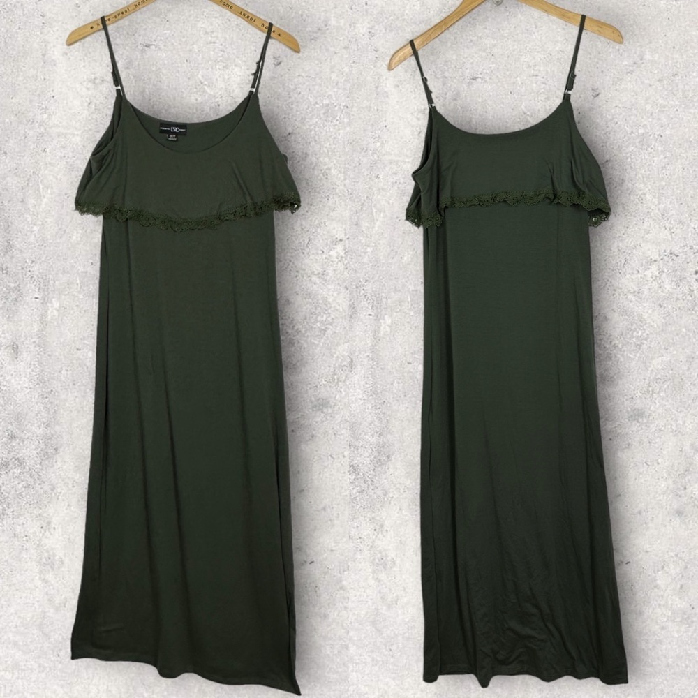 Inc International Concepts Green Lace Overlay Midi Dress Size XS Style 87154FW